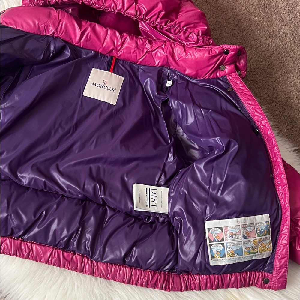 Moncler Kids Pink Puffer Jacket - Picture 5 of 10
